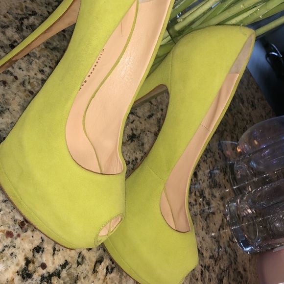 High Heel Giuseppe Zanotti Suede Peep toe Sz 36.5 - Picture 3 of 7